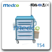 Melhor venda! Bom design ABS multi-funcional hospital trolley T54